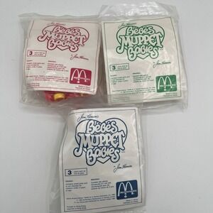 Vintage McDonald's Muppet Babies Happy Meal Toys Kermit Miss Piggy Gonzo 1986